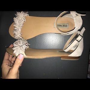 STEVE MADDEN: suede sandals, worn once